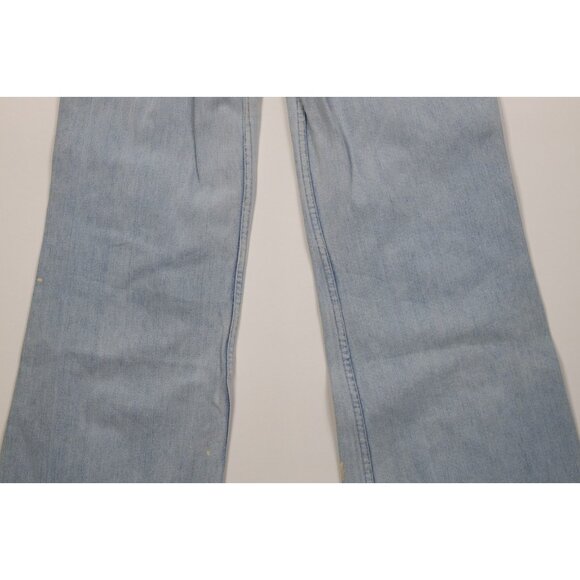 Vintage 70s Hang Ten Surfing Mens 32x32 Distressed Bell Bottoms Denim Jeans Blue - Picture 15 of 16